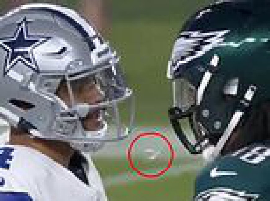 Shock twist as new footage shows Cowboys superstar Dak Prescott SPIT at Eagles star FIRST... before taking one in the face