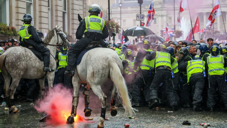 Dozens of officers injured as up to 150,000 join Tommy Robinson rally