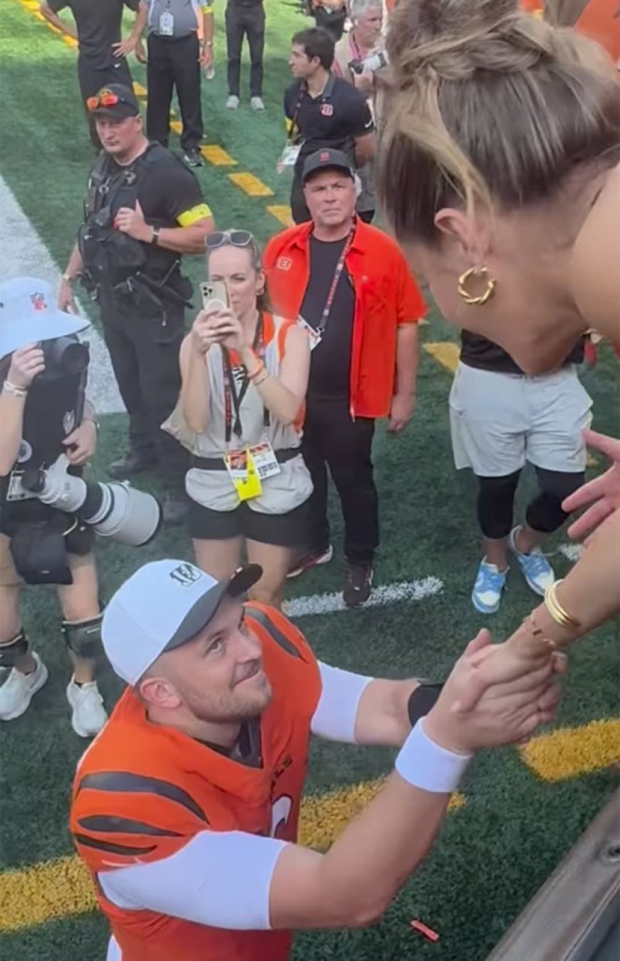 Jake Browning has special moment with fiancée after Bengals heroics: ‘First time’