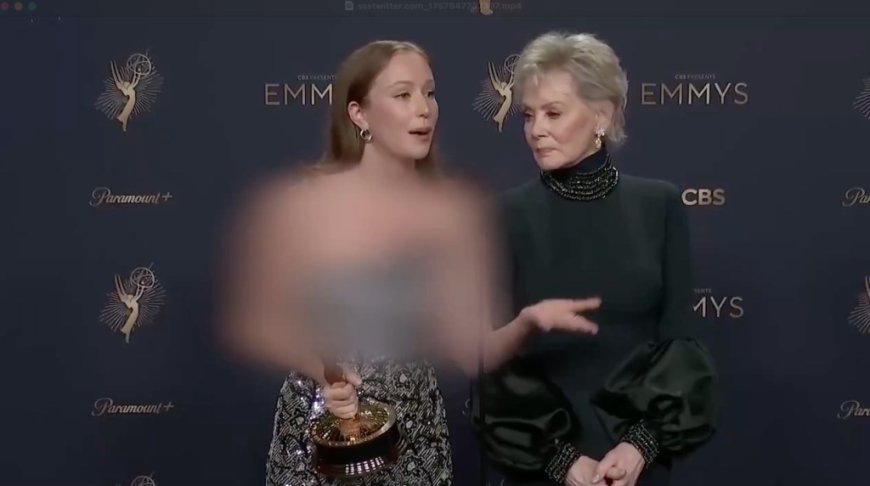 Hamas mouthpiece censors Hannah Einbinder’s bare shoulders in propaganda video praising her ‘free Palestine’ Emmys message