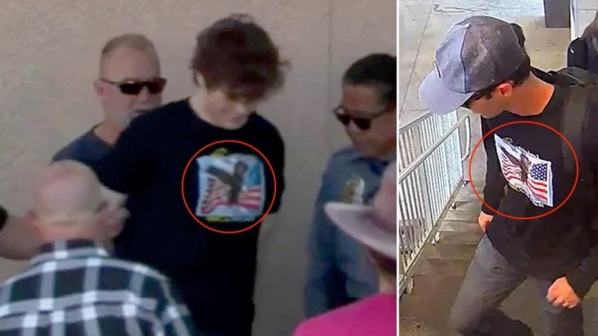Copycat or coincidence? Teen defacing Kirk memorial arrested in T-shirt resembling Utah assassin's