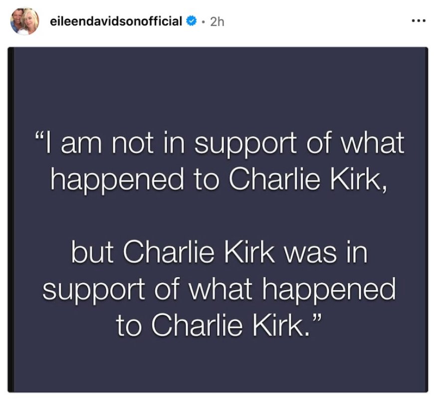 ‘RHOBH’ alum Eileen Davidson under fire for Charlie Kirk assassination comments