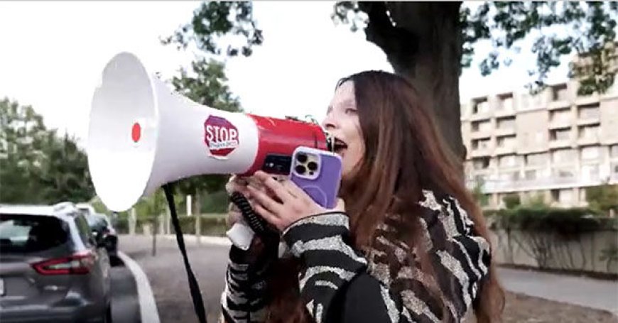 WATCH -- Leftist Protester Interrupts D.C. Charlie Kirk Vigil: 'F*ck Trump'