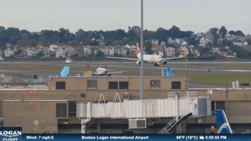 Passenger jet aborts Boston takeoff after flame and smoke spew from engine