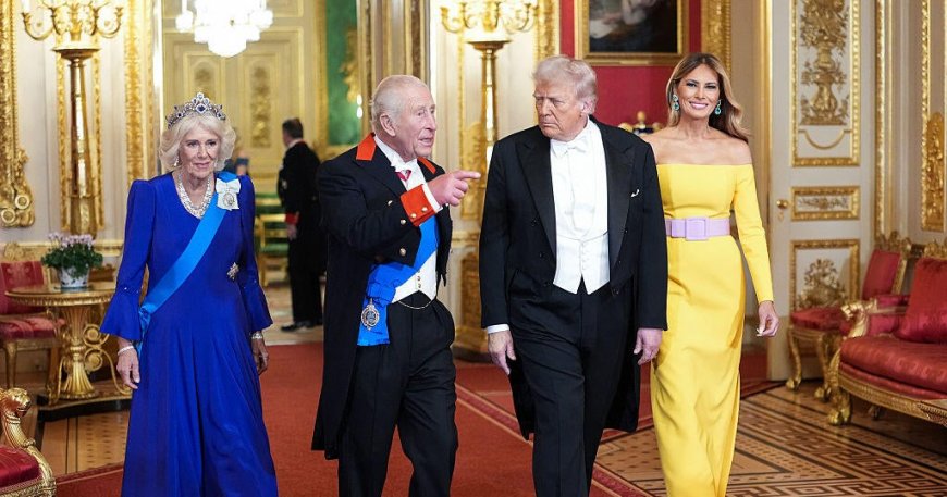 Trump attends banquet dinner with King Charles during 2nd state visit to U.K.