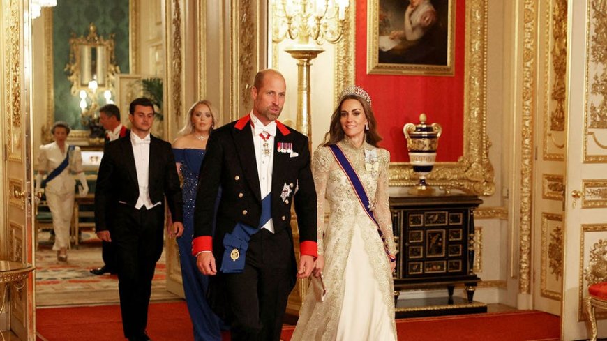 Kate Middleton stuns in glittering tiara moment for Trump's state visit at Windsor Castle