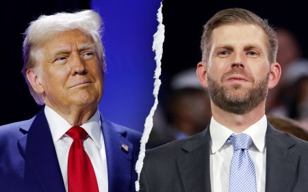 Eric Trump calls his father live on stage during Turning Point event