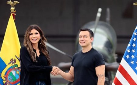 Ecuador's President Vows to End Drug Trafficking in Meeting with Kristi Noem