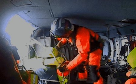 Coast Guard swoops in to save stranded sailors from sinking boat hundreds of miles off coast