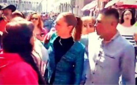 Claudia Sheinbaum forced to push away attacker during Mexico City walkabout with security absent