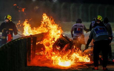 F1 driver Romain Grosjean tells how he survived horror crash which saw him stuck in a flaming cockpit for 27 seconds