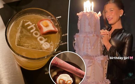 Inside Hailey Bieber’s lavish 29th birthday party: Custom embroidery, ‘lippies on ice’ and more