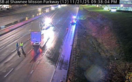 I-35 at Shawnee Mission Parkway back open following crash involving car, semi