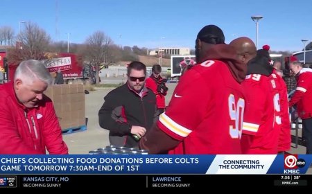 Chiefs helping Harvesters collect food donations before game with Colts