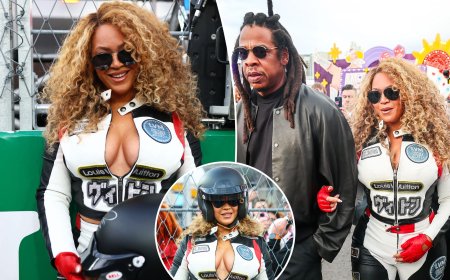 Beyoncé turns heads in form-fitting racing gear while arriving at F1 Grand Prix with Jay-Z
