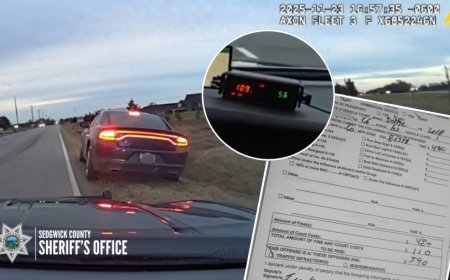 Sedgwick Co. Sheriff's Office clocks driver going 109 mph southwest of Wichita