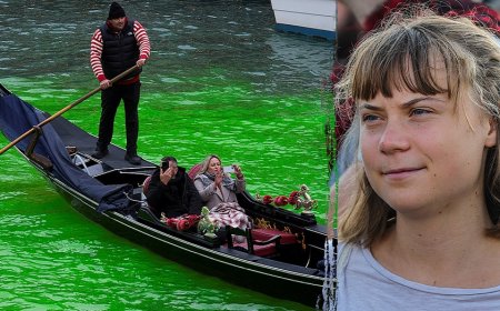 Greta Thunberg fined, banned from Venice after Extinction Rebellion dyes Grand Canal green