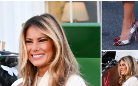 Fashion Notes: Melania Trump Kicks Off the Holidays in Tartan Manolo Blahniks