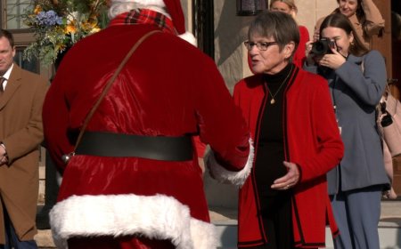 Christmas tree arrives at Cedar Crest Mansion