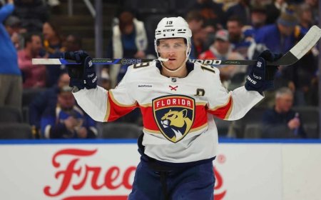 Matthew Tkachuk is skating again, but no set return date for Florida Panthers star
