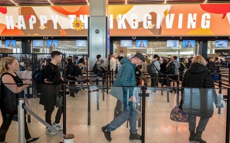 US braces for one of the busiest Thanksgiving travel seasons in years as 81.8M Americans hit the roads, skies