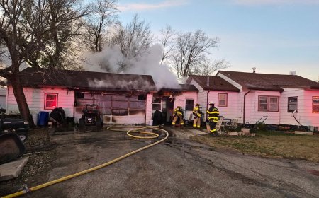 One hospitalized after fire near Hutchinson