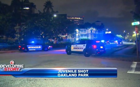 Juvenile hospitalized following shooting outside hotel in Oakland Park, police say