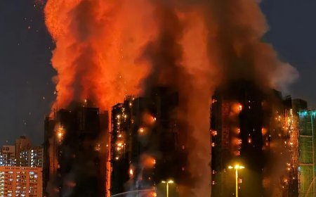 Three Arrested After Deadly Blaze Sweeps Through High Rises In Hong Kong