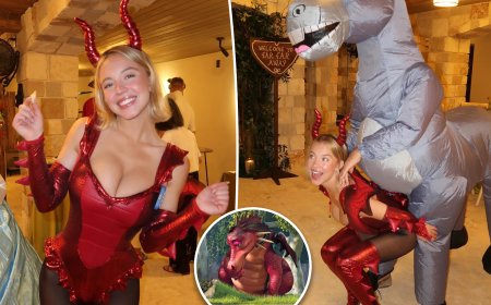Sydney Sweeney dresses up a sexy dragon in ‘Shrek’-themed Friendsiving
