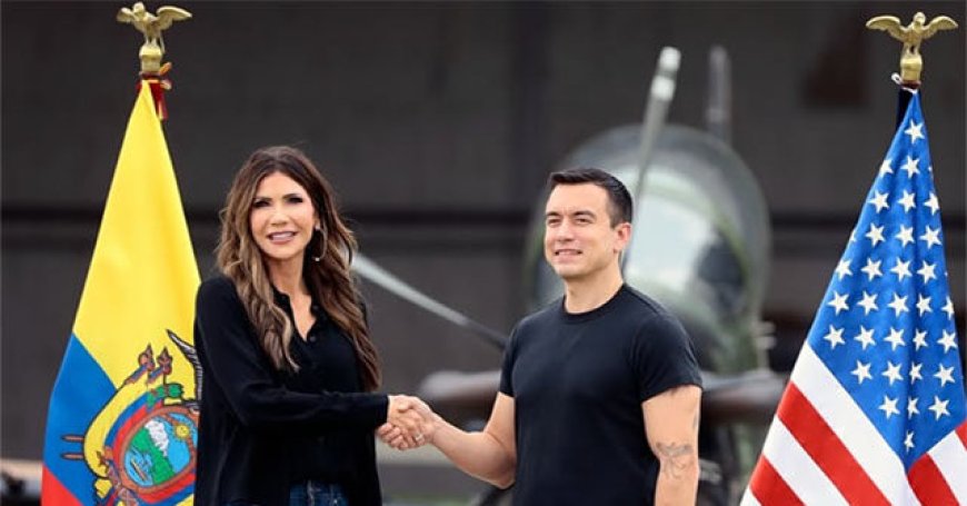 Ecuador's President Vows to End Drug Trafficking in Meeting with Kristi Noem