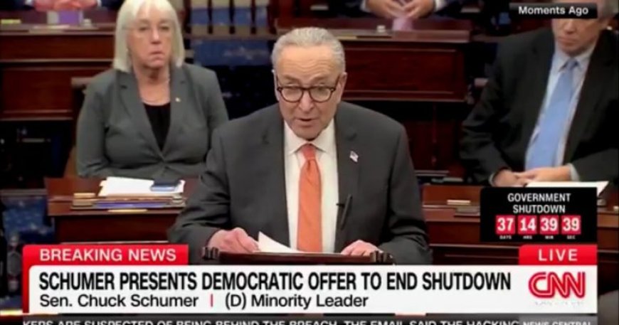 After Holding Americans Hostage for 38 Days, Schumer Unveils New, INSANE Plan to End Shutdown on Senate Floor (VIDEO)