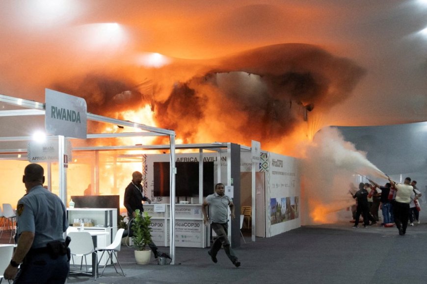 UN climate summit COP30 thrown into chaos after raging inferno causes evacuation