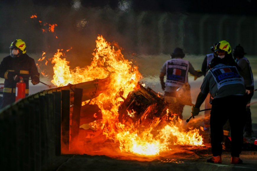F1 driver Romain Grosjean tells how he survived horror crash which saw him stuck in a flaming cockpit for 27 seconds