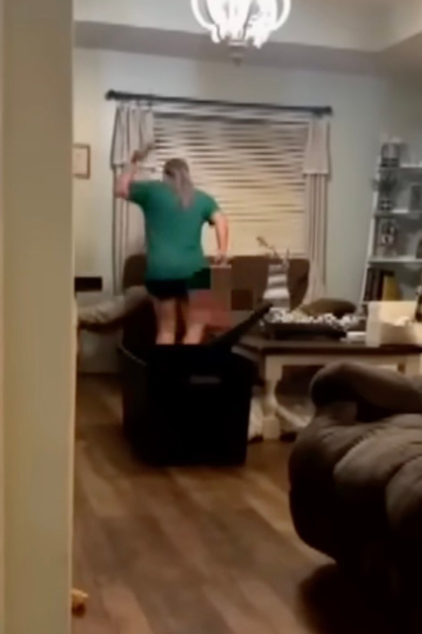 Alabama school’s ‘Teacher Of The Year’ arrested after viral video shows her savagely beating son with a belt