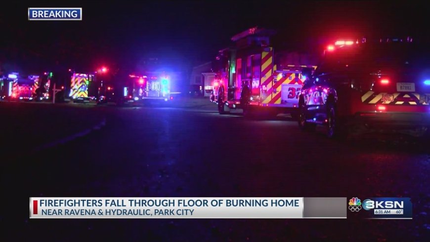 Firefighters fall through floor of burning home in Park City