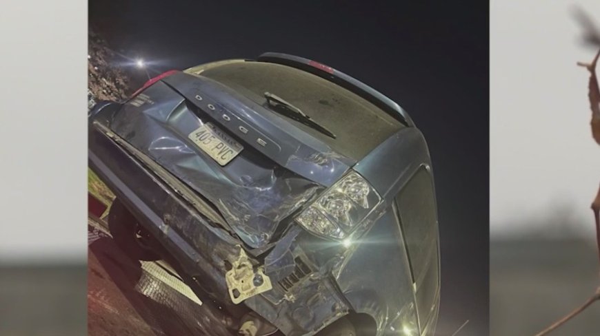 Family shaken after hit-and-run crash in Overland Park leaves van totaled