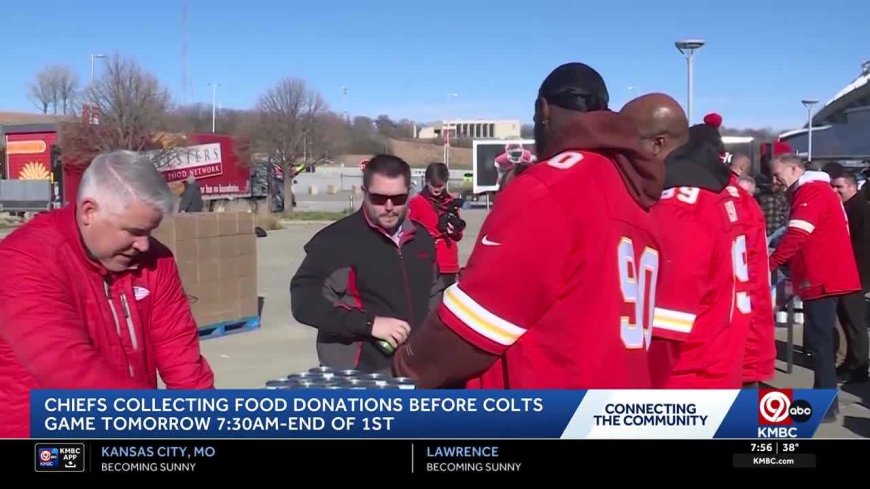 Chiefs helping Harvesters collect food donations before game with Colts