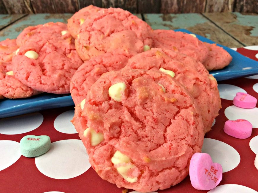 Strawberry White Chocolate Chip Cookies