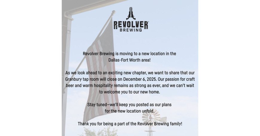 Tilray closing Revolver taproom in Granbury, planning new location