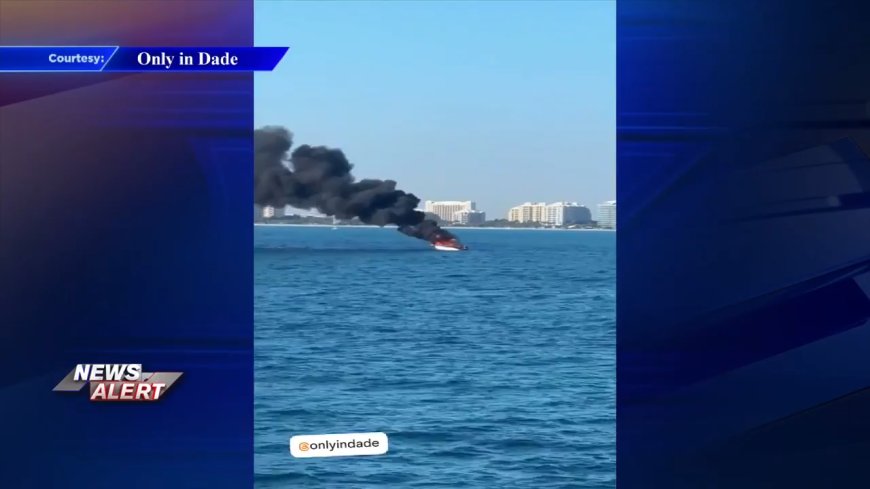 Boat bursts into flames in Bear Cut, no injuries reported