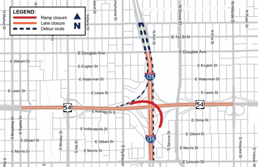 Major interchange bridge ramp to close in Wichita for replacement