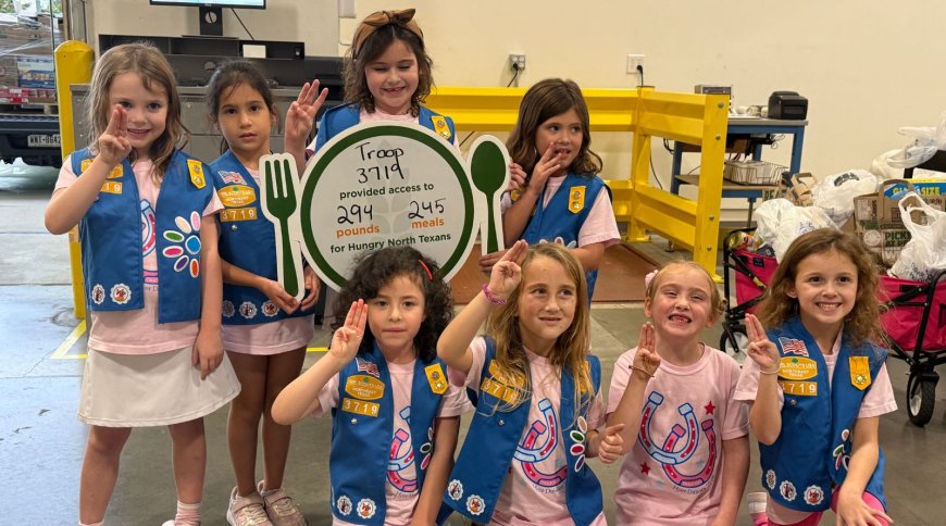 Hyer Girl Scouts Support North Texas Food Bank