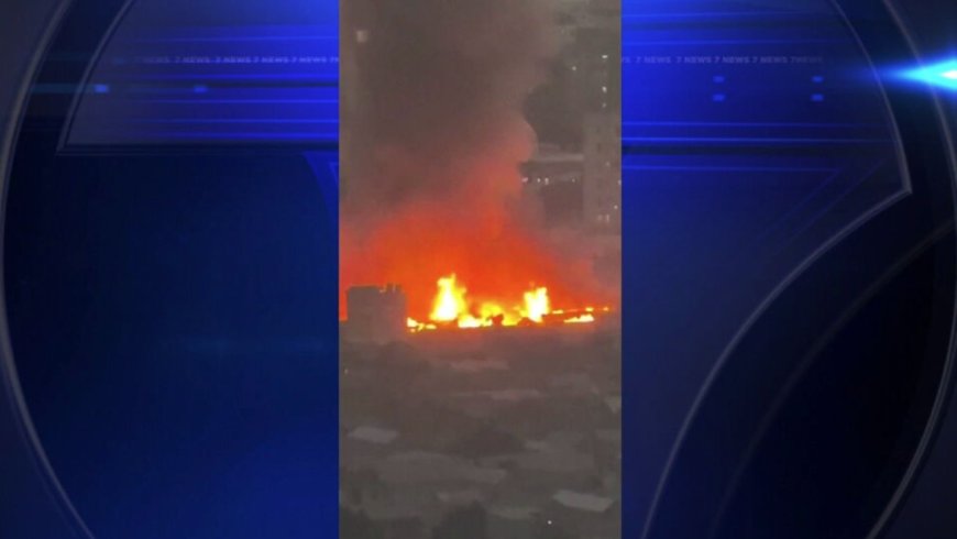 A devastating fire destroys a crowded slum and leaves thousands homeless in Bangladesh capital