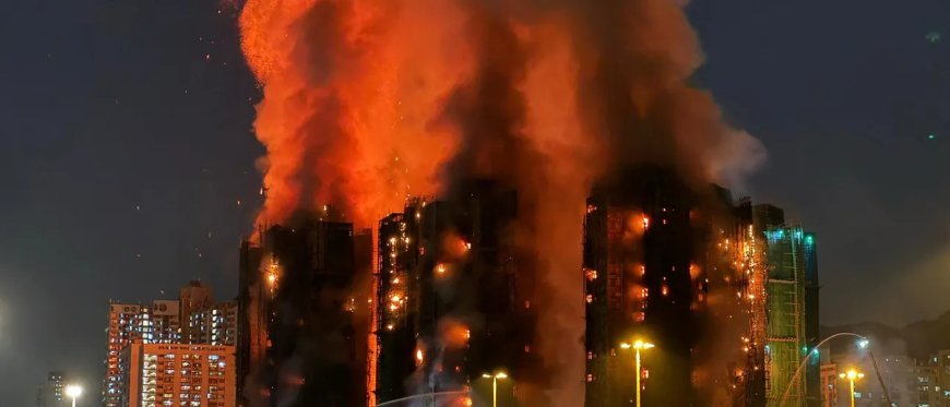 Three Arrested After Deadly Blaze Sweeps Through High Rises In Hong Kong