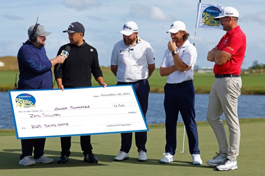 Golf star Xander Schauffele hilariously awarded check for $0 after not cashing in at Skins Game return