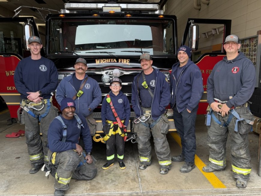 Kansas boy spends Thanksgiving showing gratitude to firefighters across Wichita