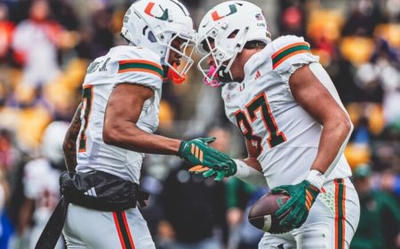 No. 12 Miami clobbers No. 22 Pittsburgh 38-7 to close out regular season