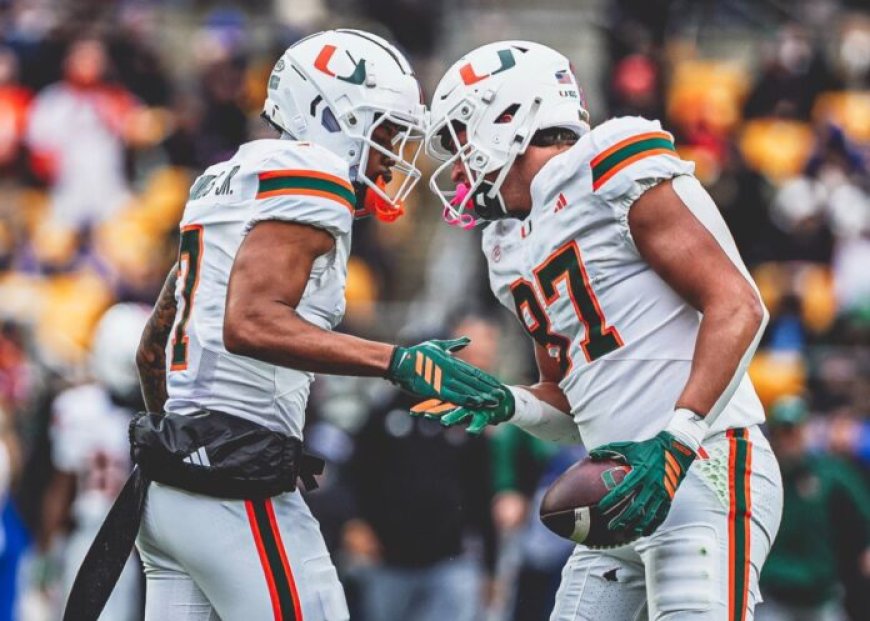 No. 12 Miami clobbers No. 22 Pittsburgh 38-7 to close out regular season